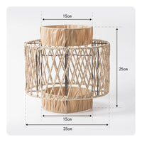 Handwoven Hanging Lamp Shade Light Luxury Design Woven Lampshade Natural Texture