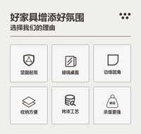 奶油风格长虹玻璃圆形茶几家居小户型北欧创意款子母茶几伸缩组合