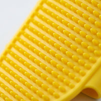 Pet Hair Remover and Dog Bath Brush for Dog Grooming, Soft Silicone Bath Brush with Anti Slip Strap Handle, Cat Grooming Washing Gloves, 34g