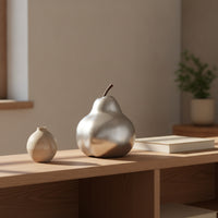 Pear Sculpture Modern Pear Ornament Nature-Influenced Fruit Ornament for Homeowners, Art Collectors, Entryway, Bookshelf