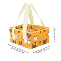 Egg Basket with Pockets Portable Foldable Egg Basket Deep-Pocketed for Farm