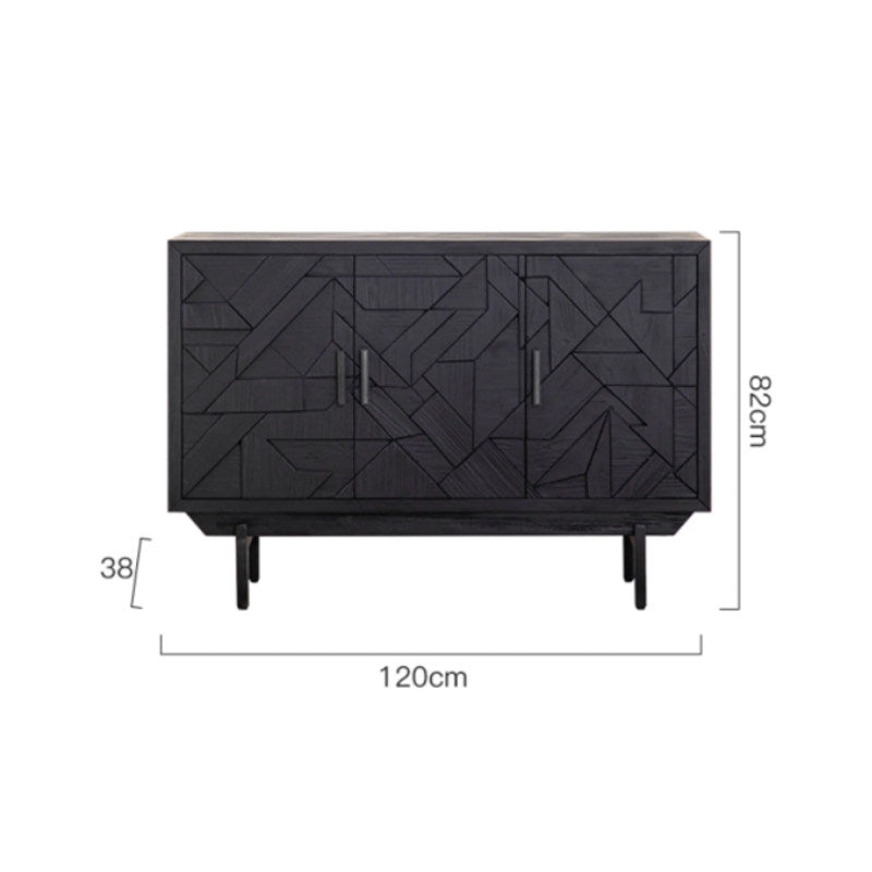 Black / 1.2M Console Cabinet