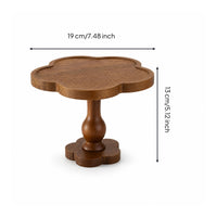 Wooden Pedestal Tray French-Inspired Home Decor Smooth Finished Surface