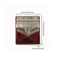34-Note Thumb Piano Engraved Thumb Piano  Comfortable Mbira for Beginners, Adults, Home Practice