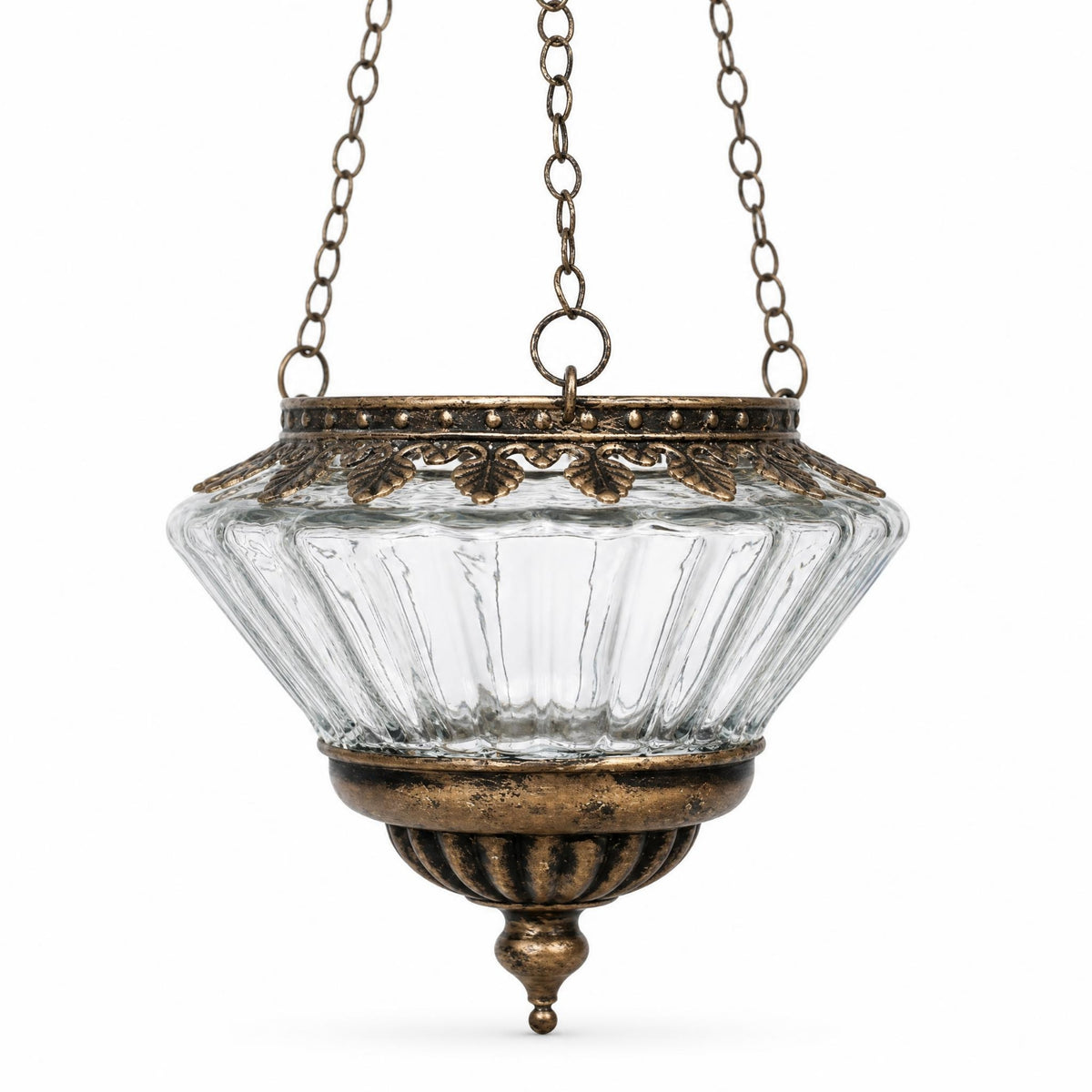 Glass Lantern Ornament Decorative Antique Bronze Lantern Ornament Vintage Style