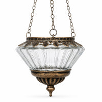 Glass Lantern Ornament Decorative Antique Bronze Lantern Ornament Vintage Style