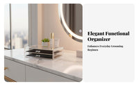 Clear Makeup Case with Drawers particle-resistantresistant 3-Tier Clear Drawer unit for Dorm Room