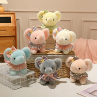 Cute Elephant Plush Toy with Keychain Attachment