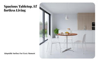 Round Pedestal Table fluted Base Indoor Furniture Nordic designSaving for duos