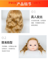 川上宝宝头模幼师新手妈妈扎头发练习儿童头模全真人发丝不易打结