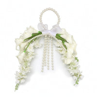 Bridal Bouquet with Pearls Beautiful Artificial Flower Arrangement Fake