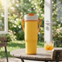 Portable Wireless Juicer Cup Ice Crushing Rechargeable Blender with Travel Lid Lid Personal Blender with Straw Stainless Steel