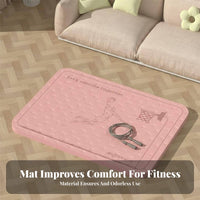 Noise Reduction Thick Exercise Mat Thickened Jump Rope Mat Widened Design for Apartment Dwellers, Beginners, Home Gym, Pilates, Living Room