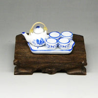 1:12 Scale Miniature Ceramic Tea Set for Dollhouse Kitchen