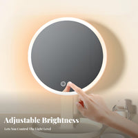 Collapsible Illuminated portable Built-in light-emitting diode Light Makeup Mirror for on-the-mobileers
