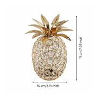 3 Pieces Decorative Crystal Pineapple Ornament Gift Idea Crystal Pear Ornament for Wedding