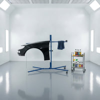 Adjustable Bumper Stand with Wheels Sturdy Bumper Repair Stand Mobile Rolling for Auto Body Technicians, Workshops