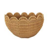 Woven Basket with rimed Rattan-Like Wall Basket Space-Saving for Entryway, Nursery, Washroom
