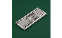 Folding Bike Multi-Tool Silver Alloy Steel Steel 8-in-1 Bike Tool Compact Folding Wrench for Home