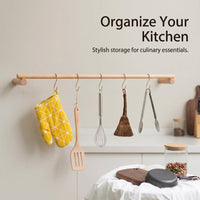 Bedroom Solid Racks, Beech Garment Organizer for Home, Nordic Wall Mount with Storage, Flexible or Adhesive Installation