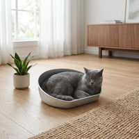 Aluminum Feline Bed Ribbed Base Pet Furniture Sturdy Construction