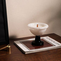 Marble Candle Holder Decorative Tabletop Art Piece