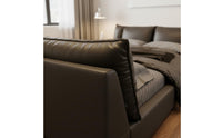 Italian Minimalist Bed Frame Light Luxury Modern Leather Foundation Bed for Newlyweds