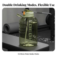 Food-Grade Material Large Capacity Water Jug Long-Lasting Large Capacity Water Bottle Leak-Proof for Men, Office Workers, Workout, Hiking