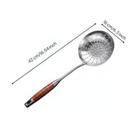 Perforated Skimmer Ladle Hanging Hole Stainless Steel Skimmer Large Slotted Spoon