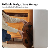 Foldable Round &coffee Table Lightweight Household Furniture Anti-Slip Feet