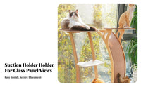 Multimulti-tier Design Suction gripper feline Condo Sunbathing area Pet Furniture Space-Saving pane resting area Transparent Capsule for felines, Apartment Dwellers, Indoors, Living Room, Bedroom