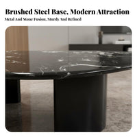 2 Pieces Nesting End Tables Italian Design Coffee Table Set Irregular Shape Easy Assembly for Interior Designers, New Movers