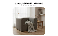 Upholstered literary Chair Wabi-Sabi aesthetic Armless Block Chair Nordic Design Sturdy Construction for Guesthouse Owners