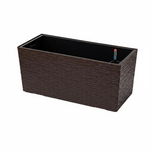 Balcony Railing Planter Drainage Holes Rectangular Hanging Planter Space Saving Garden Decoration for Terrace