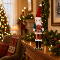 Nutcracker Days Until Christmas Calendar Freestanding Wooden Nutcracker Hand-Painted Calendar Ornament for Mantel