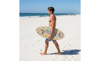41-Inch Stand up Paddle Board Teardrop Shape Paddle Board Skull Print Wooden Surfboard Colorful
