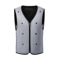 Cooling Vest Breathable Mesh Sleeveless Zip Vest Fitted for Outdoor Wear
