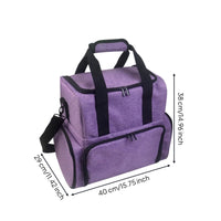 Nail Organizer Case with Shoulder Strap Multi-Layer Makeup Bag with Shoulder Strap Portable Makeup Organizer Bag for Travelers