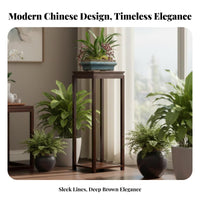 Multi-Tier Flower Rack Mortise and Tenon Joinery Multi-Tier Wooden Stand Self-Supportingstanding No Assembly Required