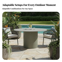 Lounge Sectional and Table Set Waterproof L-Shaped Sectional Couch Sun-Resistant Outdoor Furniture for Villa Owners, Families, Balcony, Terrace, Porch