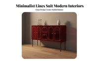 Light Luxury Design Acrylic Storage Cabinet Multi-Functional Display Cabinet Acrylic Doors Versatile Transparent Sideboard with Legs Stable and Long-Lasting for Interior Design Enthusiasts, Apartment Dwellers, Homeowners, Living Room, Entryway, Bedroom