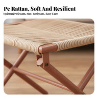 Woven Leg Rest Multifunctional Footrest Compact Design for Bedroom, Homeowners