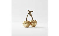 Metal Cherry with Leaf Lustrous Metal Cherry Ornament Whimsical Decoration for Bookshelf