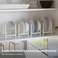 upright Plate Rack Portable with carrying grip upright Plate holder Draining Design