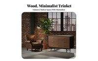utilitarian aesthetic 6-Drawer chest of drawers Walnut Finish Chest of Drawers Minimalist Design Side Cabinet Sturdy Construction for Adults, Homeowners, Bedroom, Living Room, Hallway