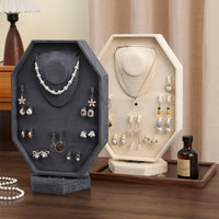 Rotating Mannequin Jewelry Display Stand for Necklaces and Earrings