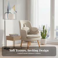Electric Nursing Chair with Footrest High-Spine Design Maternity Armchair Adjustable Support Sturdy Wood Base for Bedroom