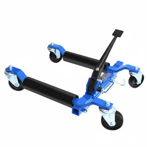 Automotive Tool Foot Pedal Car Dolly Hydraulic Wheel Dolly Ratchet Wheel Dolly Heavy-duty Steel Construction Suitable for Garage Workshop Emergency Lane