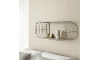 Open-Frame Stainless Steel Storage Rack Compact Metal Rack with Shelves Slim Wire Shelving Unit Minimalist for Bedroom, Bedside, Reading Corner