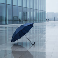 Waterproof Umbrella with J-Handle Water-Repellent Umbrella with J Handle Classic Windproof for Commuters